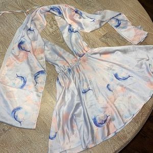 L’ATISTE BY AMY purple pink Mini Dress with sash